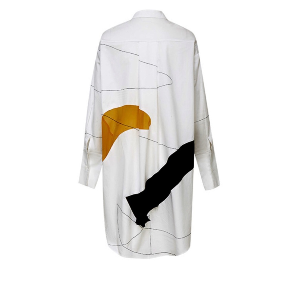 🆕 The BRYAH Chiffon Detail Long Top - Picture 3 of 6